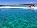 Ridding Waverunners in the crystal clear waters of the Bahamas