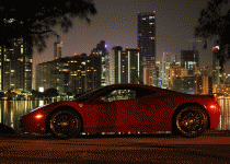 Ferrari 458 Italia with Miami Skyline