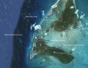 Bimini Channel entrance map